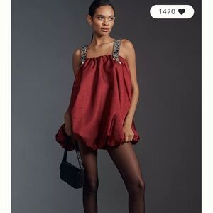 Anthropologie embellished mini bubble dress